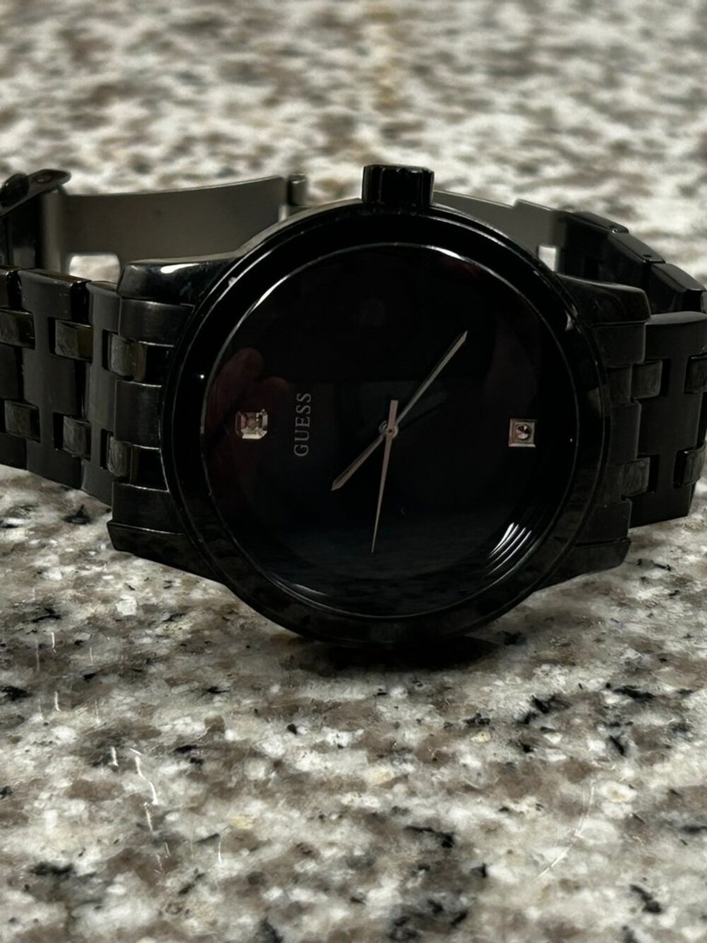 GUESS Black Stainless Steel Analog Watch